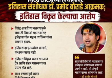 धिरेंद्र शास्त्रींच्या विधानावर  इतिहास संशोधक डॉ. प्रमोद बोराडे आक्रमक; इतिहास विकृत केल्याचा आरोप